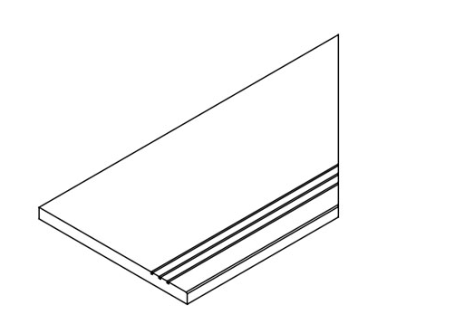 Бортик Фоссил Пьюр 30x120 грип правый (620090001447)