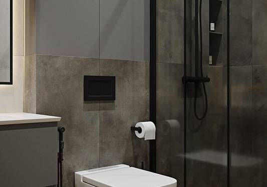 Контраст бетона и дерева: как создать ванную в урбанистическом духе