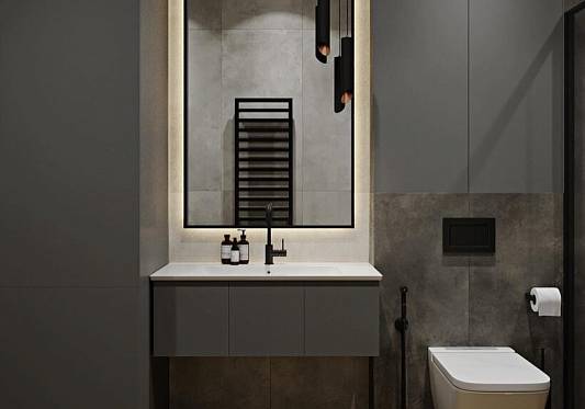 Контраст бетона и дерева: как создать ванную в урбанистическом духе