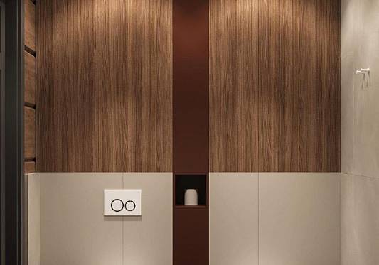 Градиентная душевая: трехцветная магия в одной коллекции керамогранита